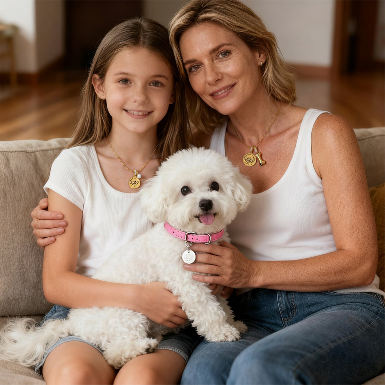 Personalized Pet Photo Name & Birthstone Necklace