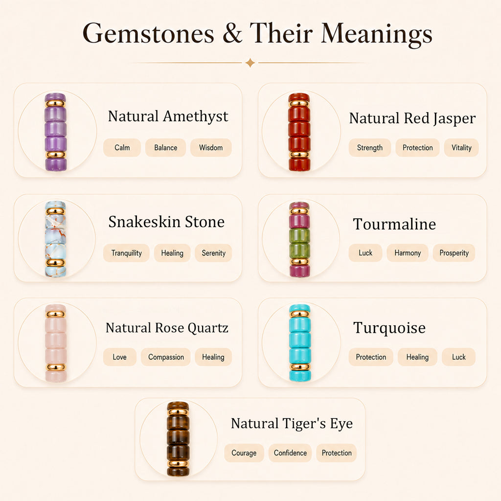 Personalized Name Bracelet with Natural Stone Beads for Kids and Adults