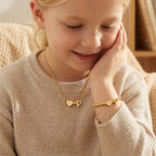 Collier initial personnalisé pour filles avec breloque cœur