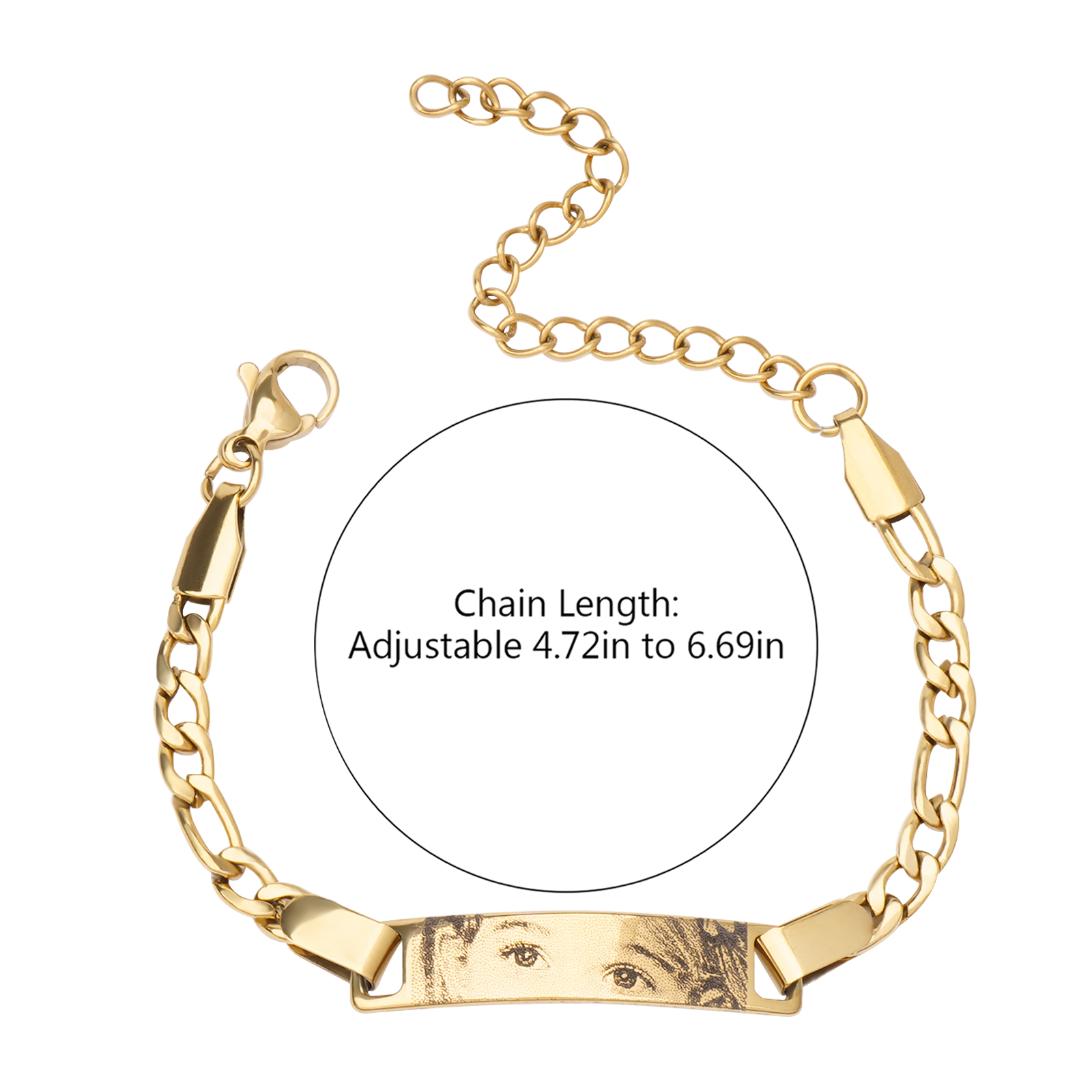 Personalized Kids Eye Engraved ID Bar Bracelet