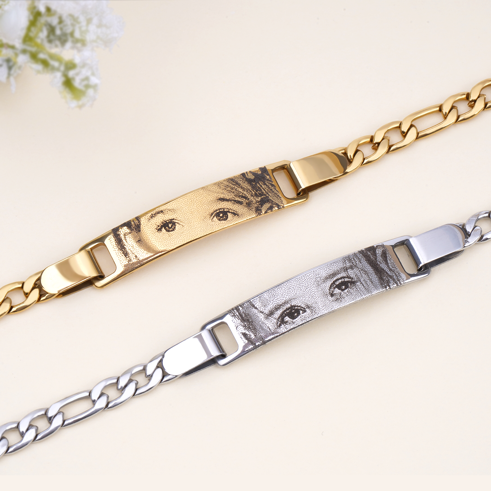 Personalized Kids Eye Engraved ID Bar Bracelet