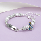 Personalized Christmas Tree Pearl Name Bracelet