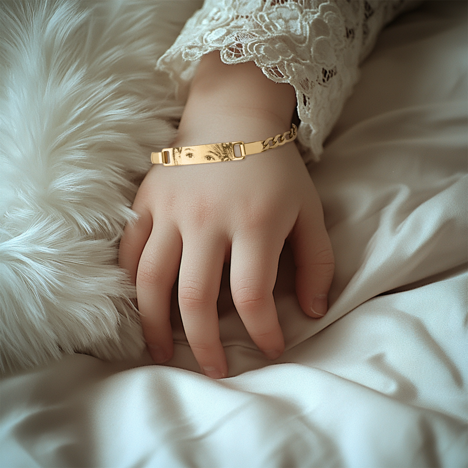 Personalized Kids Eye Engraved ID Bar Bracelet
