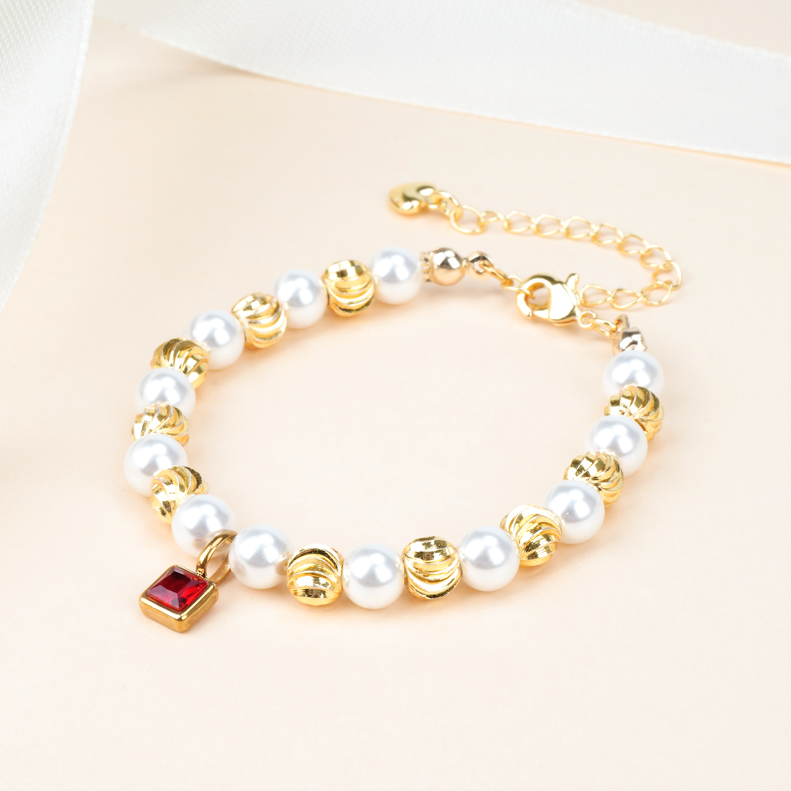 Personalized Baby Birthstone Pearl Bracelet