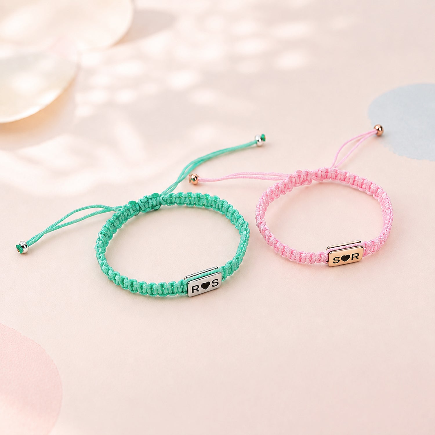 Personalized Name Braided Bracelet Adjustable Woven Rope Bracelet for Kids and Adults