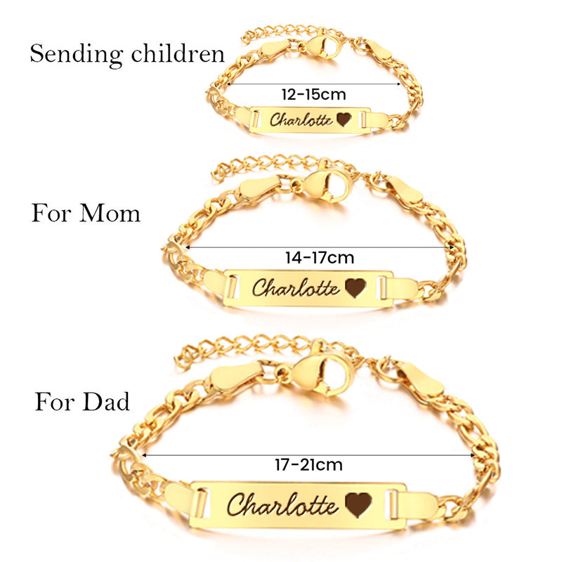 Personalized Baby Name and Birthstone Bracelet