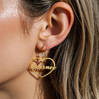Personalized Heart Name Earrings