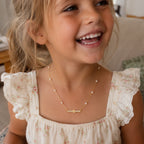 Personalized Initial Dainty Pearl Necklace for Girls