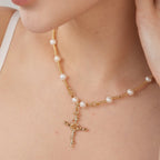 7.5-8mm Pearl Personalized Birthday Flower Pendant Necklace - Glaxias