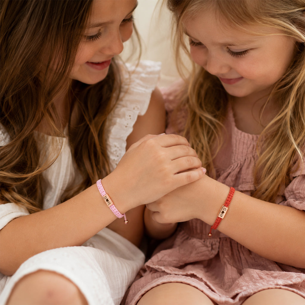 Personalized Name Braided Bracelet Adjustable Woven Rope Bracelet for Kids and Adults