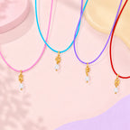 Personalized Initial Necklace with Natural Pearl Pendant