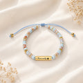 Personalized Name Bracelet with Natural Stone Beads for Kids and Adults