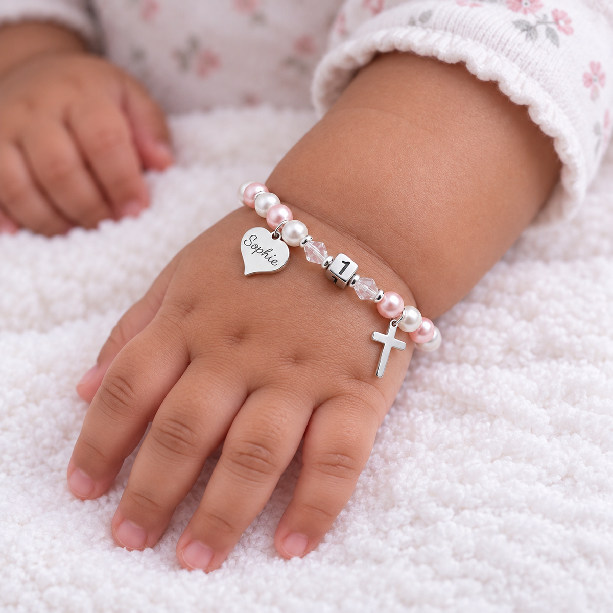 Personalized Name Baby 1st Birthday Bracelet
