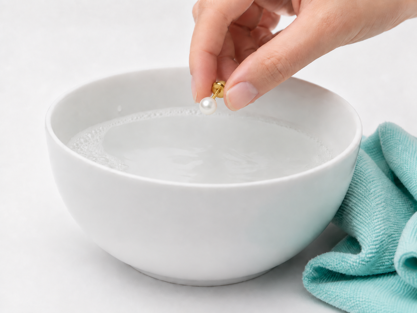 GENTLY SOAK YOUR JEWELRY