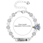 Personalized Christmas Tree Pearl Name Bracelet