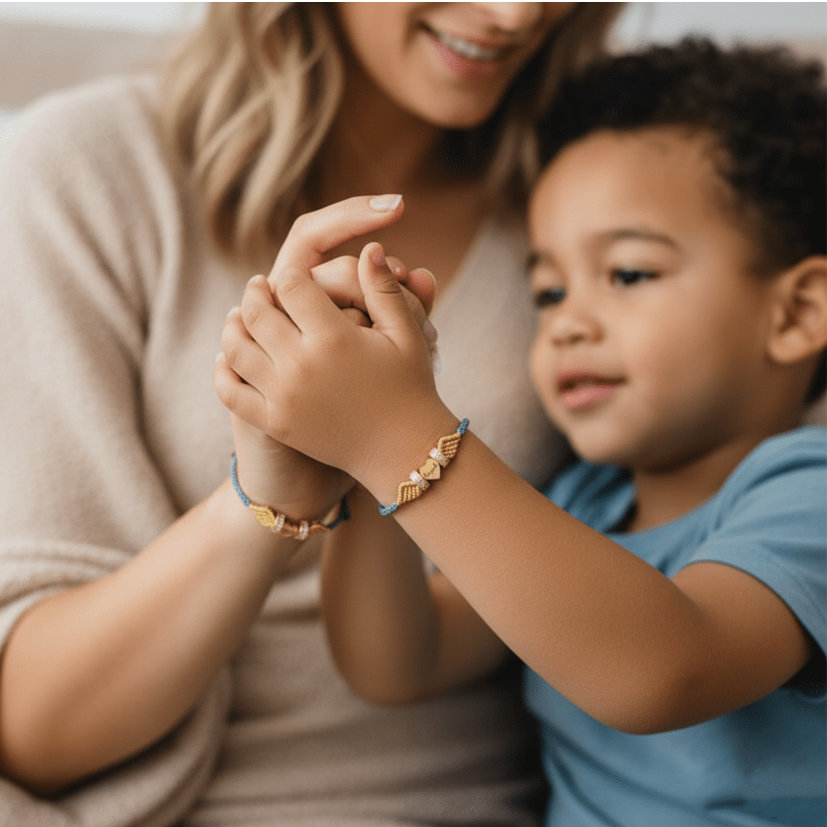 Angel Wings Personalized Baby Name Braided Bracelet - Glaxias