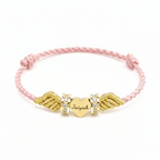 Angel Wings Personalized Baby Name Braided Bracelet - Glaxias