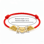 Angel Wings Personalized Baby Name Braided Bracelet - Glaxias