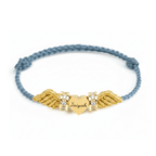 Angel Wings Personalized Baby Name Braided Bracelet - Glaxias