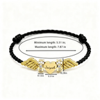 Angel Wings Personalized Baby Name Braided Bracelet - Glaxias