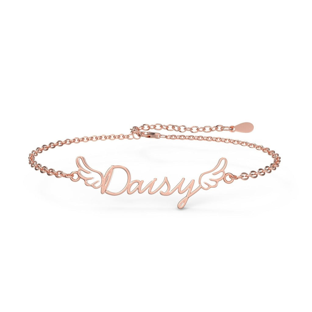 Angel's Wings Personalized Children's Name Bracelet - Glaxias