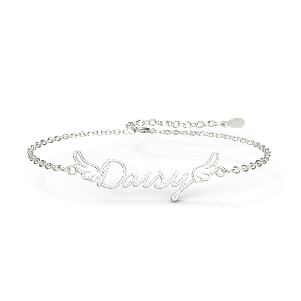 Angel's Wings Personalized Children's Name Bracelet - Glaxias