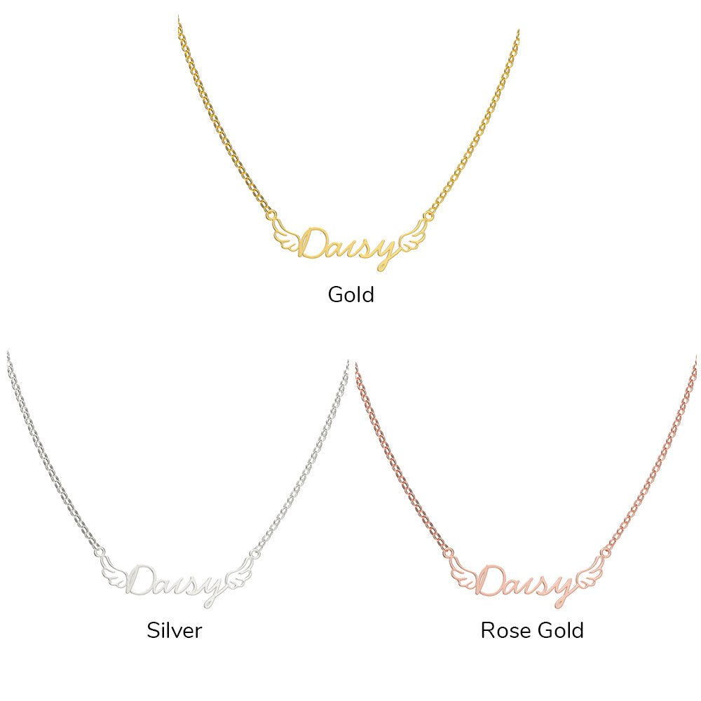 Angel's Wings Personalized Children's Name Jewelry Set - Glaxias
