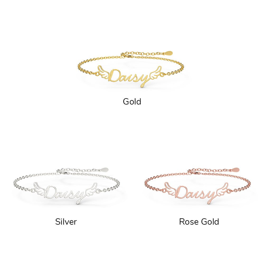 Angel's Wings Personalized Children's Name Jewelry Set - Glaxias