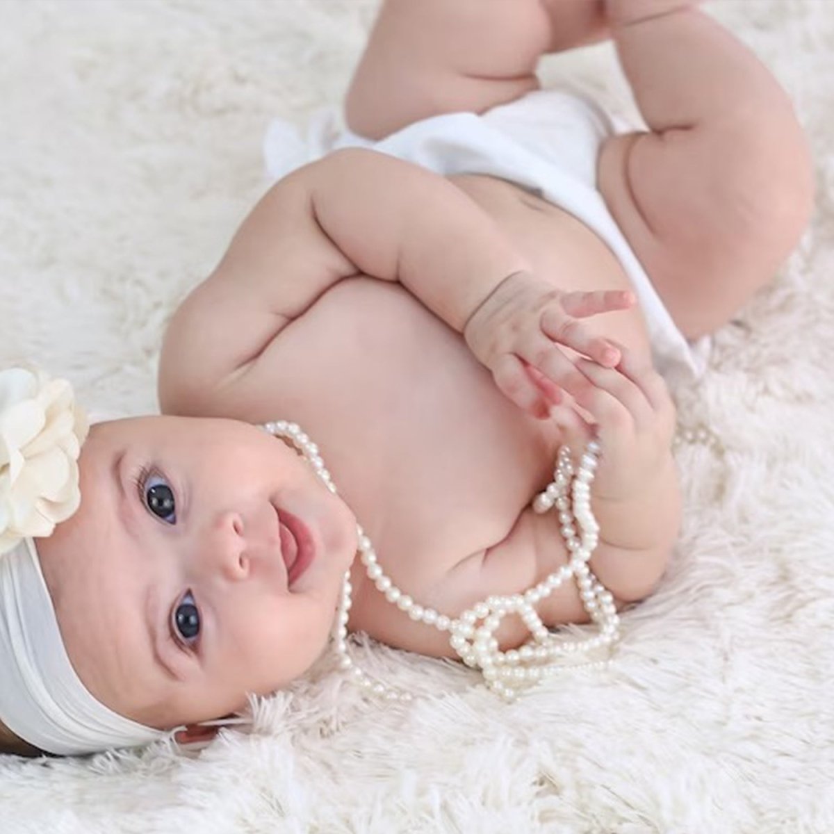 Baby and Girls First Pearl Necklace - Glaxias