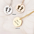 Baby Custom Name Hand And Foot Necklace - Glaxias