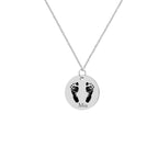 Baby Custom Name Hand And Foot Necklace - Glaxias