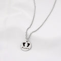 Baby Custom Name Hand And Foot Necklace - Glaxias
