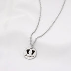 Baby Custom Name Hand And Foot Necklace - Glaxias