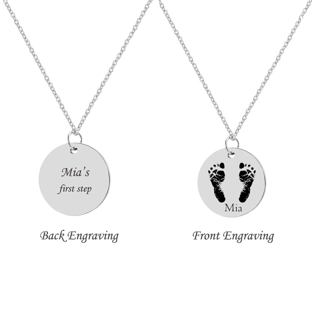Baby Custom Name Hand And Foot Necklace - Glaxias