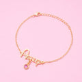 Baby Girl Name and Birthstone Bracelet - Glaxias