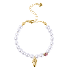 Baby Pearl Bracelet ¨C Personalized Footprint & Birthstone - Glaxias