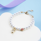 Baby Pearl Bracelet ¨C Personalized Footprint & Birthstone - Glaxias