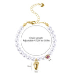 Baby Pearl Bracelet ¨C Personalized Footprint & Birthstone - Glaxias