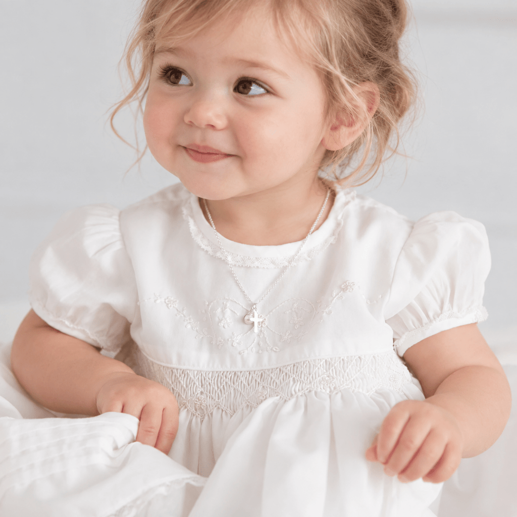 Baby's Christening Cross Necklace - Glaxias