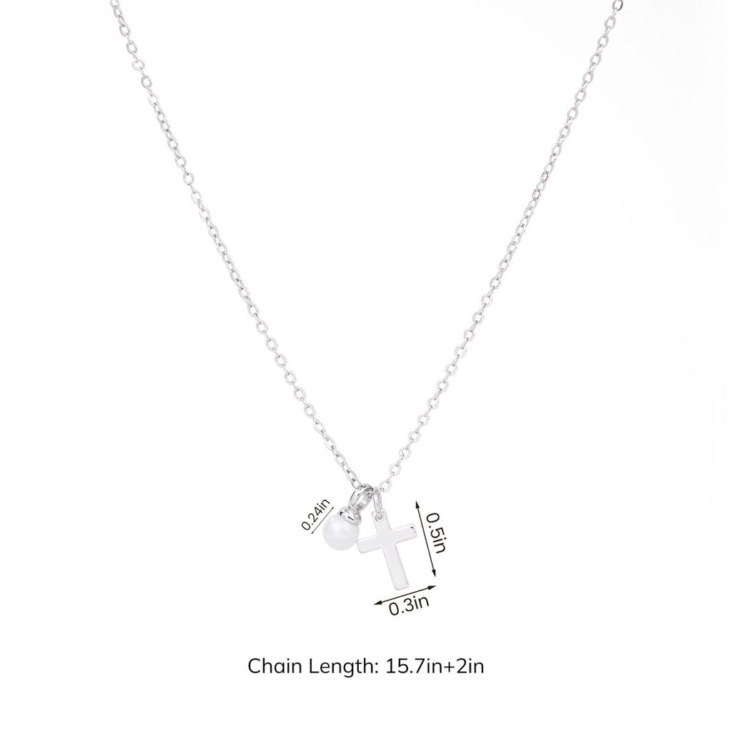 Baby's Christening Cross Necklace - Glaxias