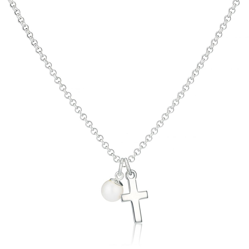 Baby's Christening Cross Necklace - Glaxias