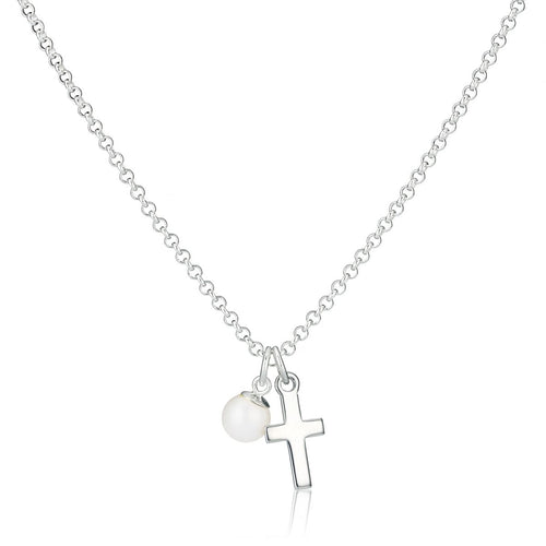 Baby's Christening Cross Necklace - Glaxias