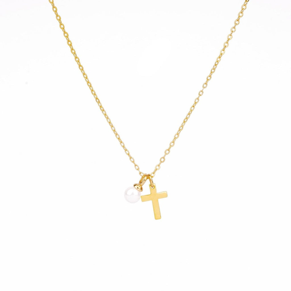 Baby's Christening Cross Necklace - Glaxias