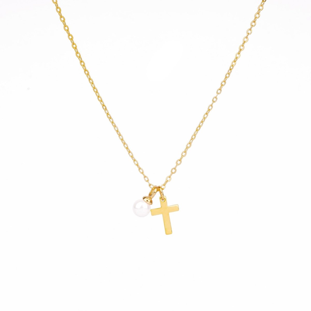 Baby's Christening Cross Necklace - Glaxias