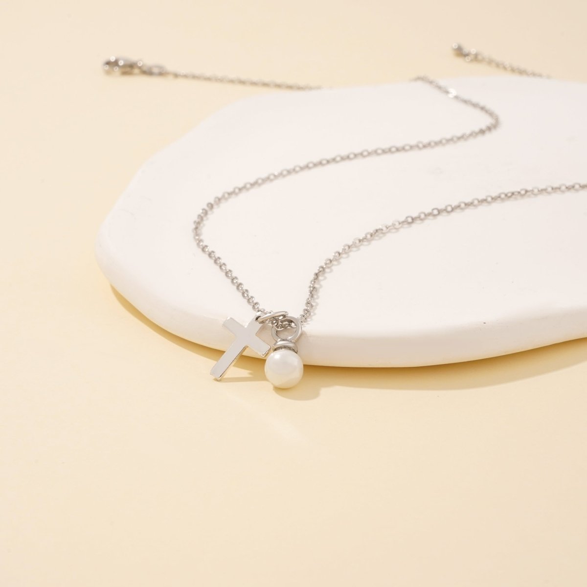 Baby's Christening Cross Necklace - Glaxias