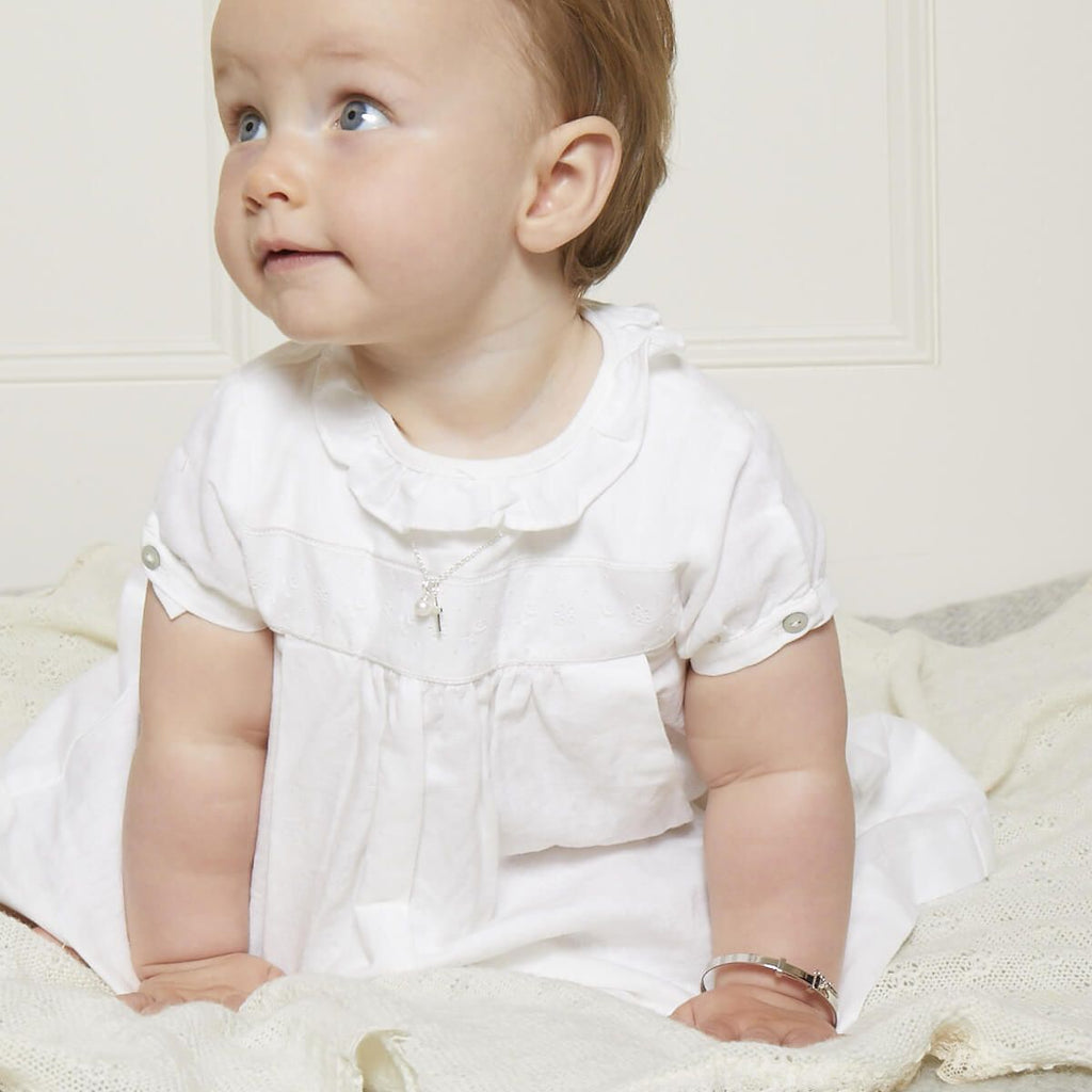 Baby's Christening Cross Necklace - Glaxias