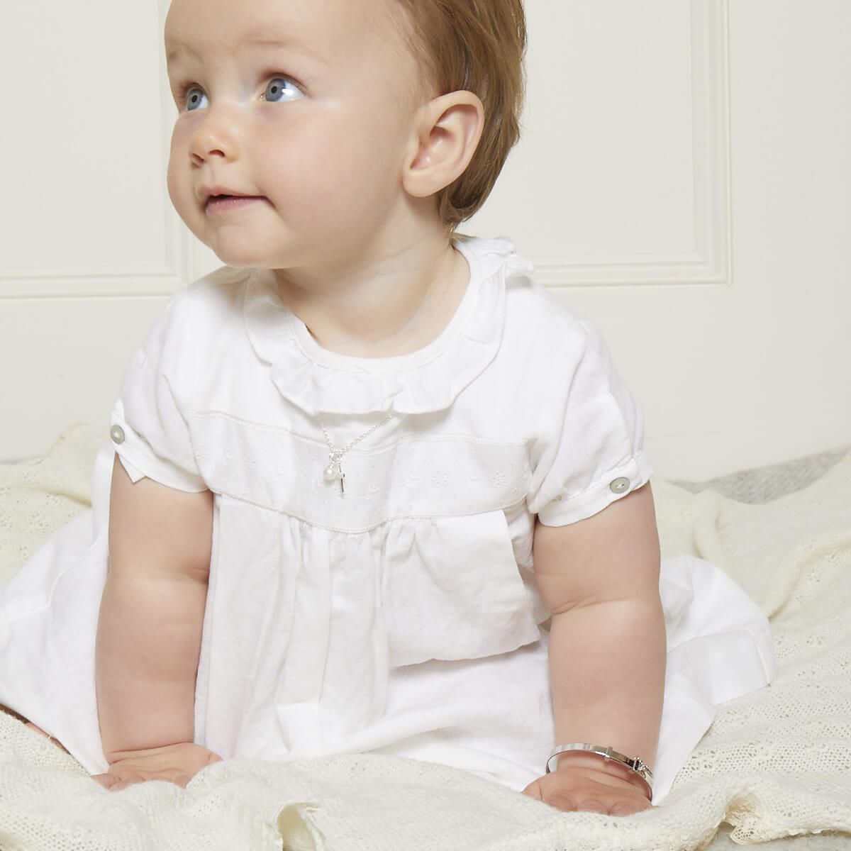 Baby's Christening Cross Necklace - Glaxias
