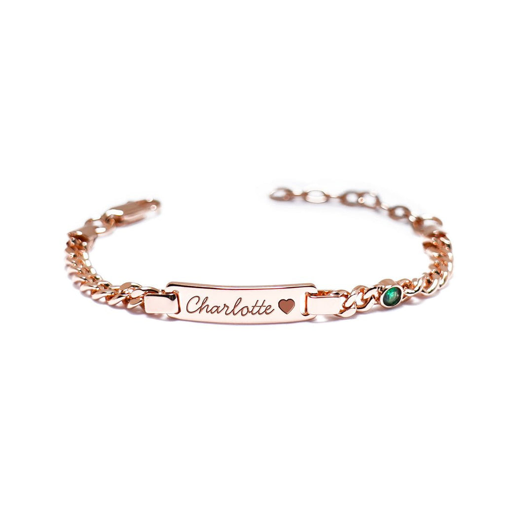 Boy And Girl's Birthstone Name Bracelet - Glaxias