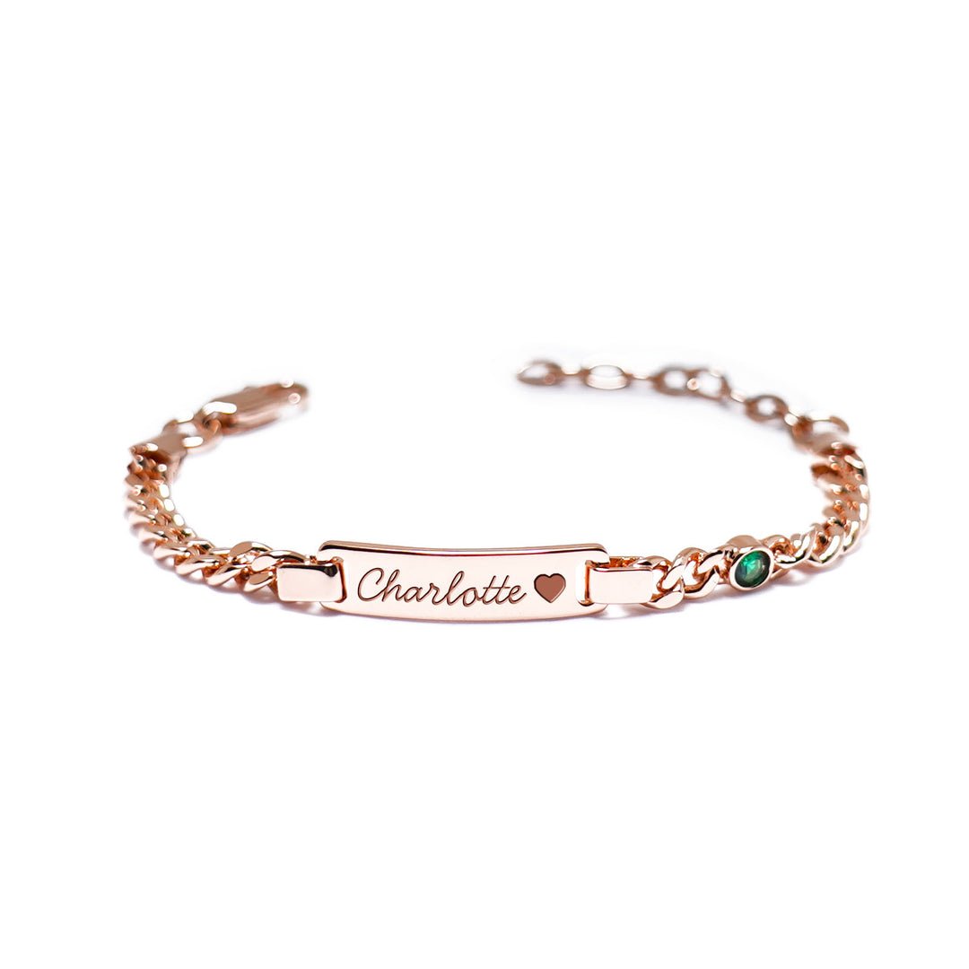Boy And Girl's Birthstone Name Bracelet - Glaxias