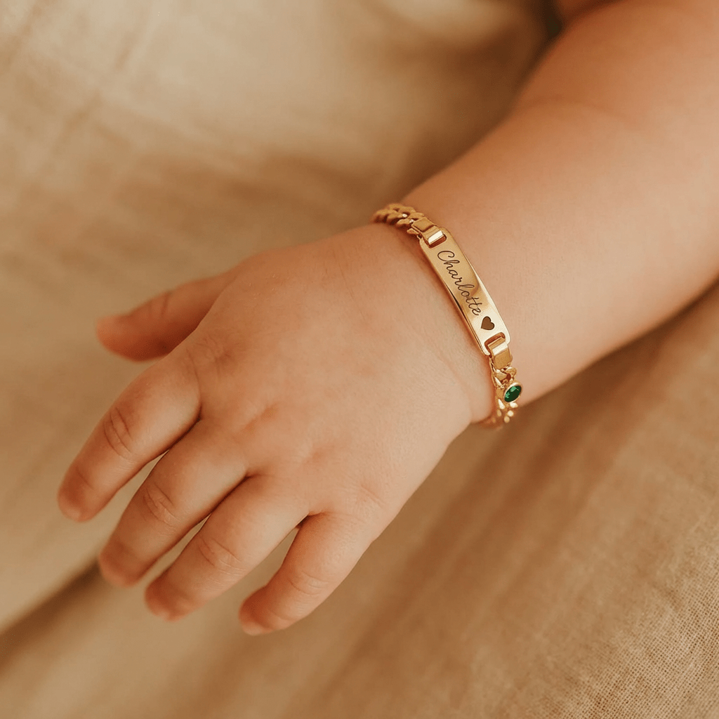 Boy And Girl's Birthstone Name Bracelet - Glaxias
